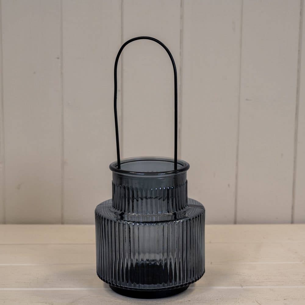 Cool Grey Large Candle Holder With Handle