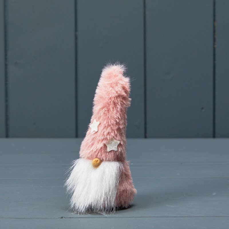 Pink Furry Fabric Gonk With Star Detail On Hat