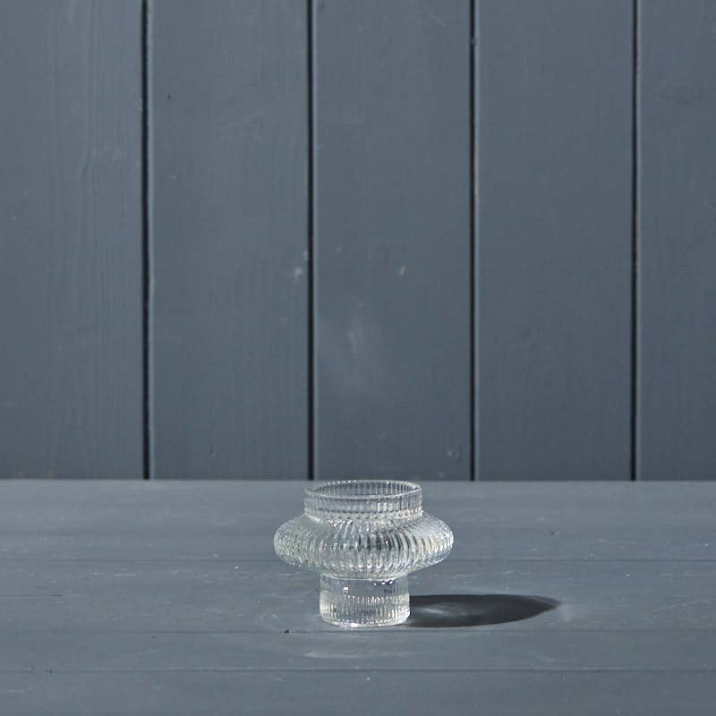 Clear Two-Way Candle Holder