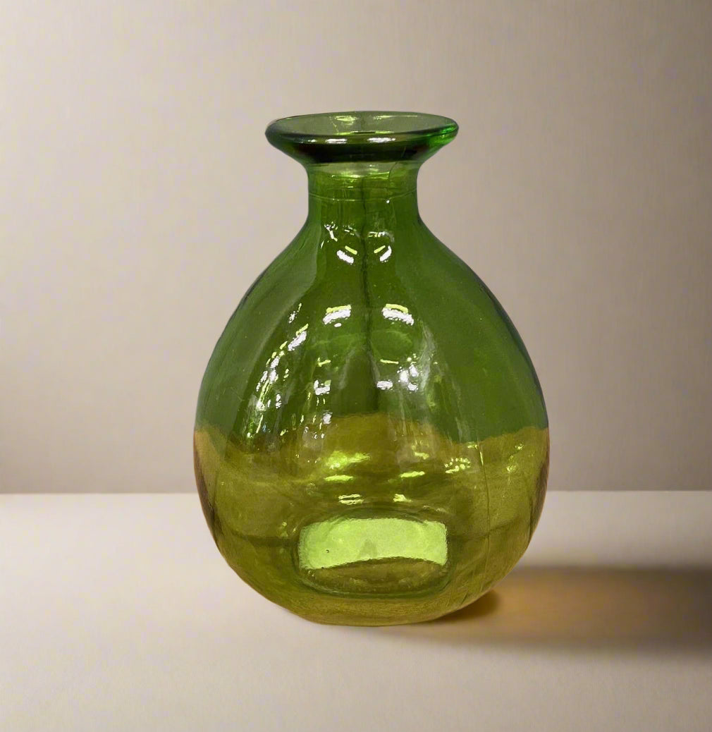 Emerald Green Glass Bud Vase