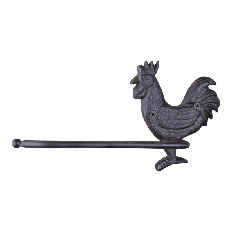 Cast Iron Rustic Chicken Toilet Roll Holder