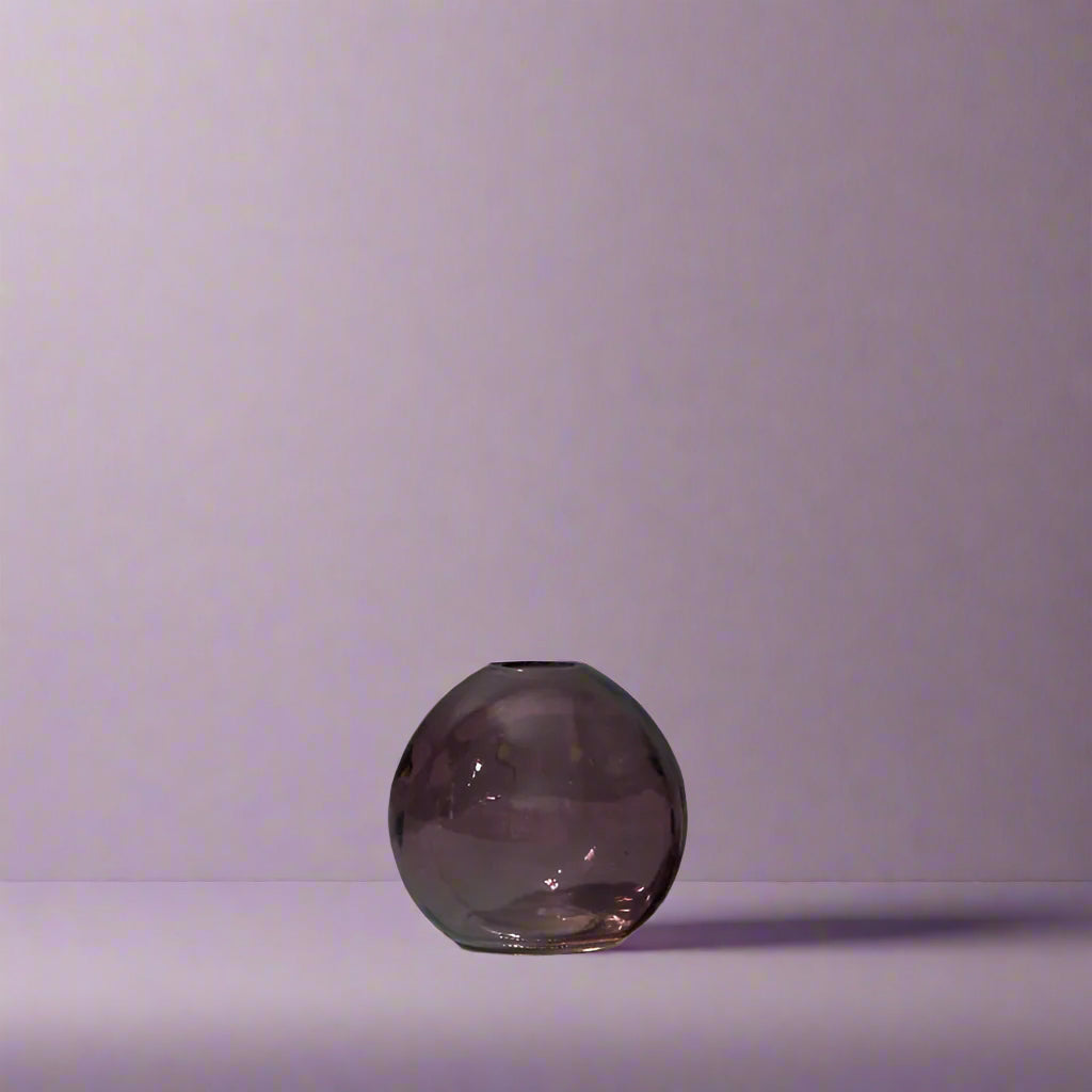 Amethyst Globe Glass Vase