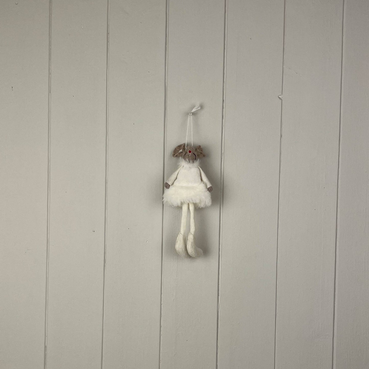 White Hanging Fabric Mouse With Skirt