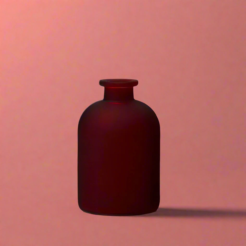 Matt Red Glass Bottle