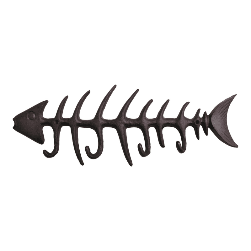 Cast Iron Fish Skeleton Wall Hook