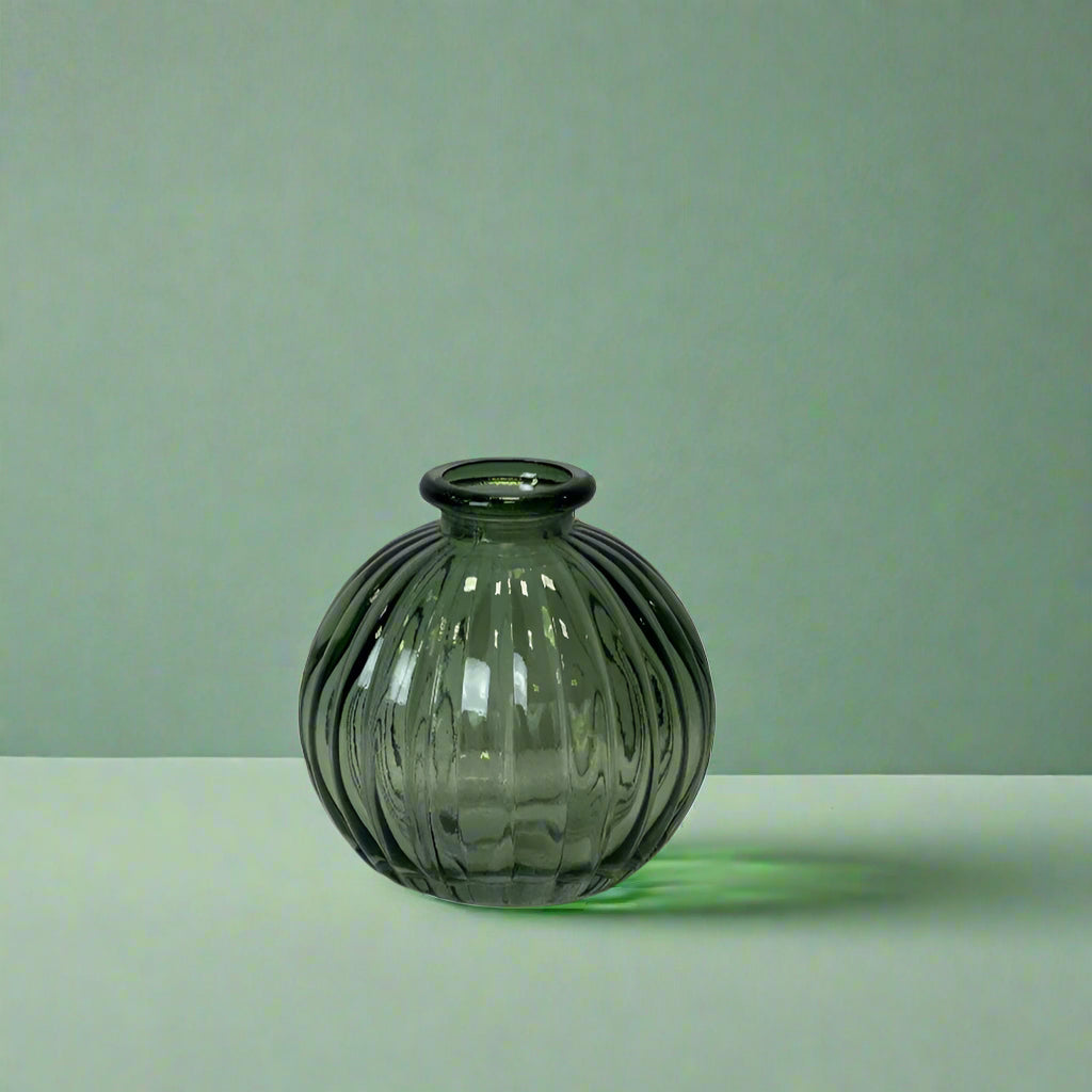 Vintage Green Round Bottle