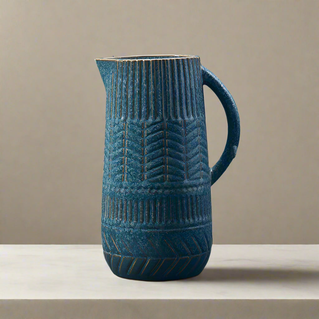 Blue Ceramic Vase Collection