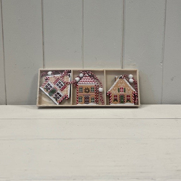 Hanging Gingerbread Assorted Houses - 6