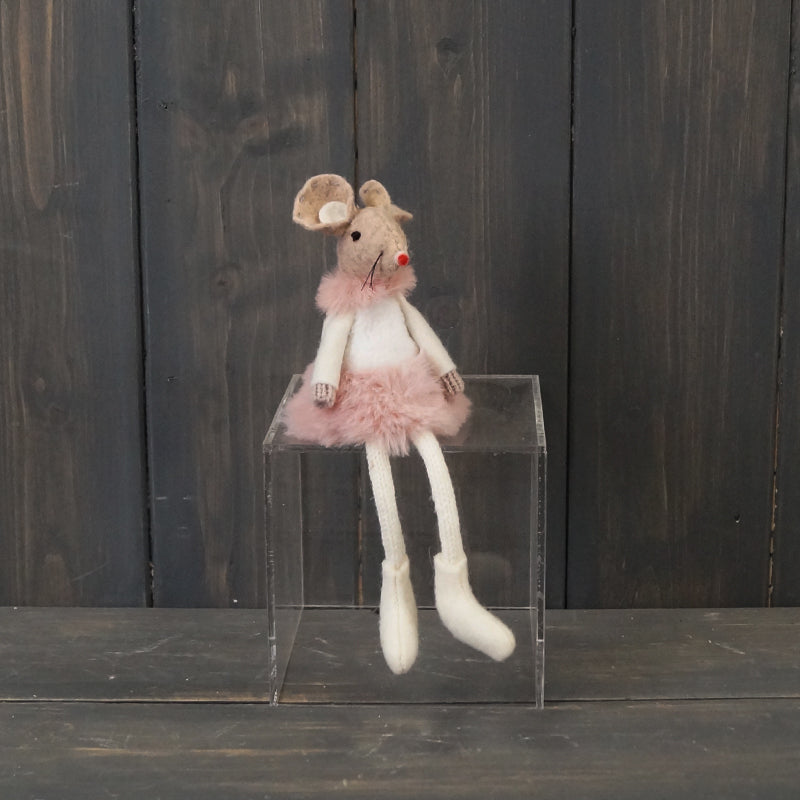 Pink Fabric Mouse With Skirt
