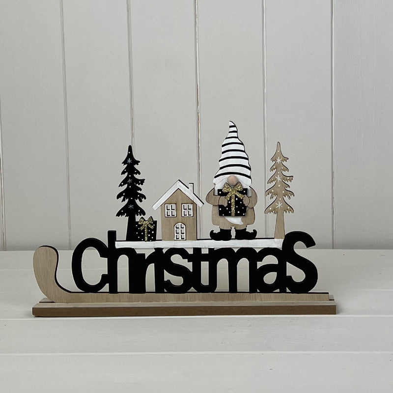 Wooden Sleigh Christmas Decoration