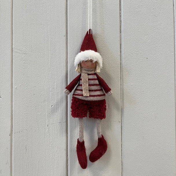 Hanging Red Christmas Doll