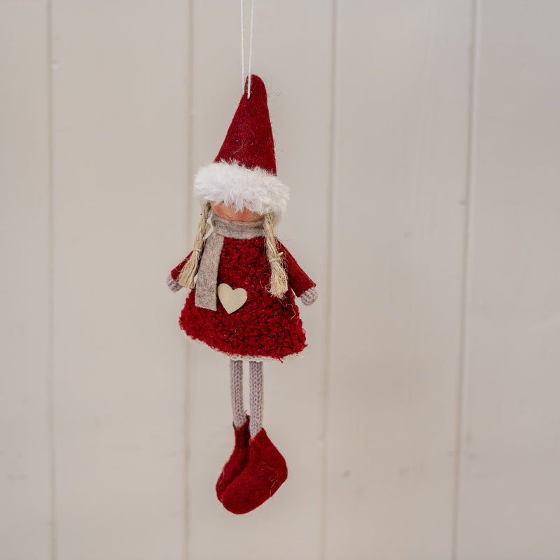 Hanging Red Christmas Doll