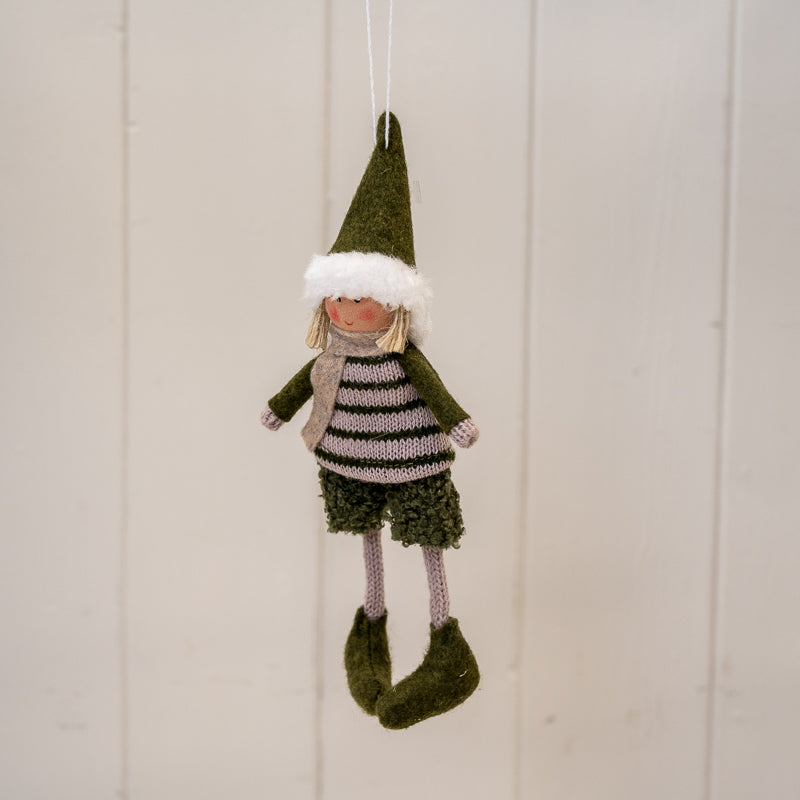 Green Hanging Boucle Style Doll