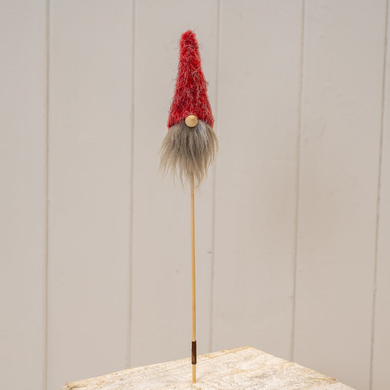 Red Woolly Gonk With Pick