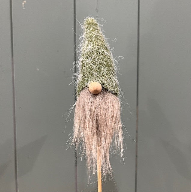 Green Woolly Gonk With Pick