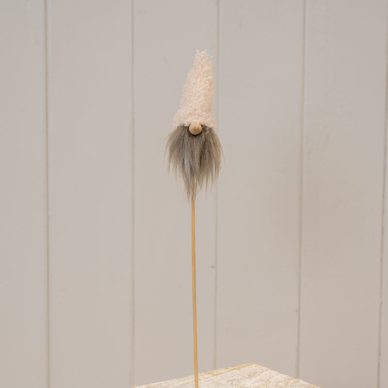 Cream Boucle Style Gonk With Pick
