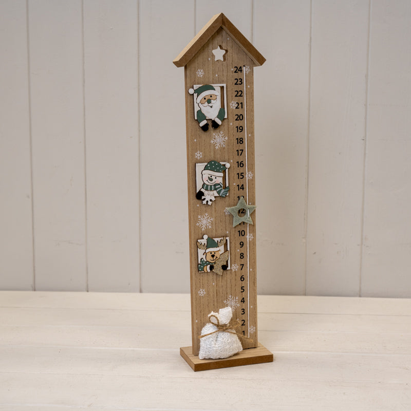 Advent House With Santa And Snowman