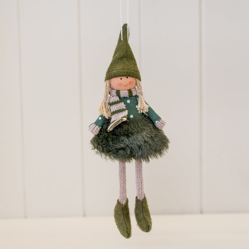 Fabric Hanging Girl in Green
