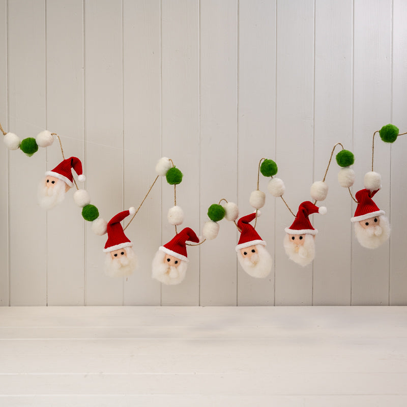 Wool Santa Garland