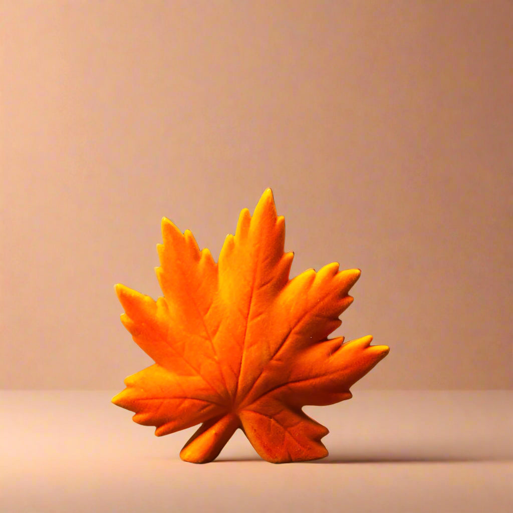 Flocked Ceramic Maple Leaf