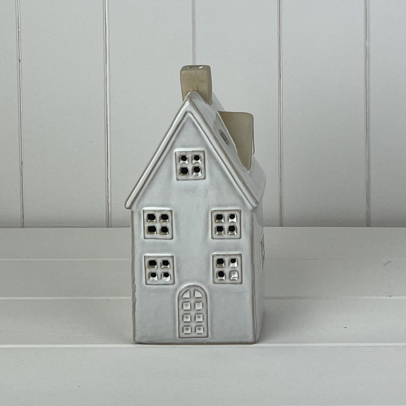 Glazed Ceramic Led House With Textured Detail