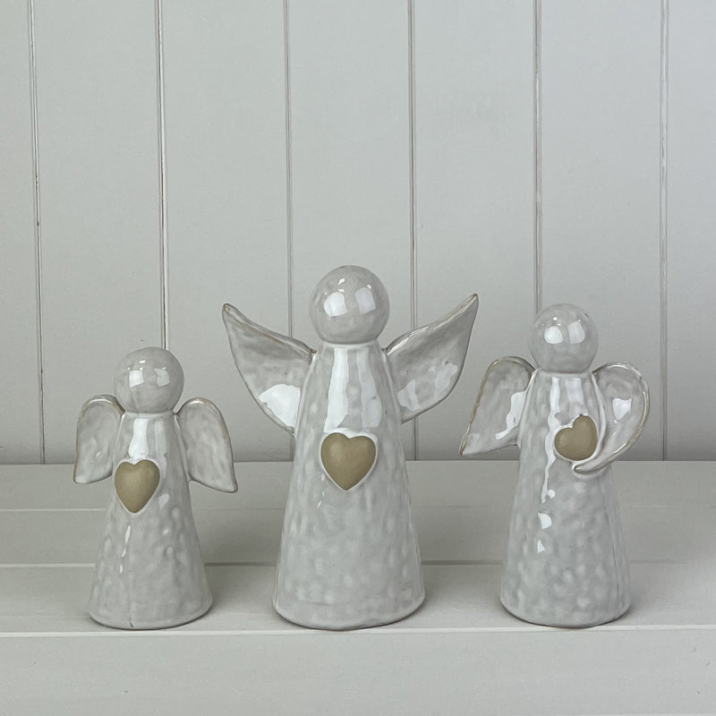 White Ceramic Angel Ornament