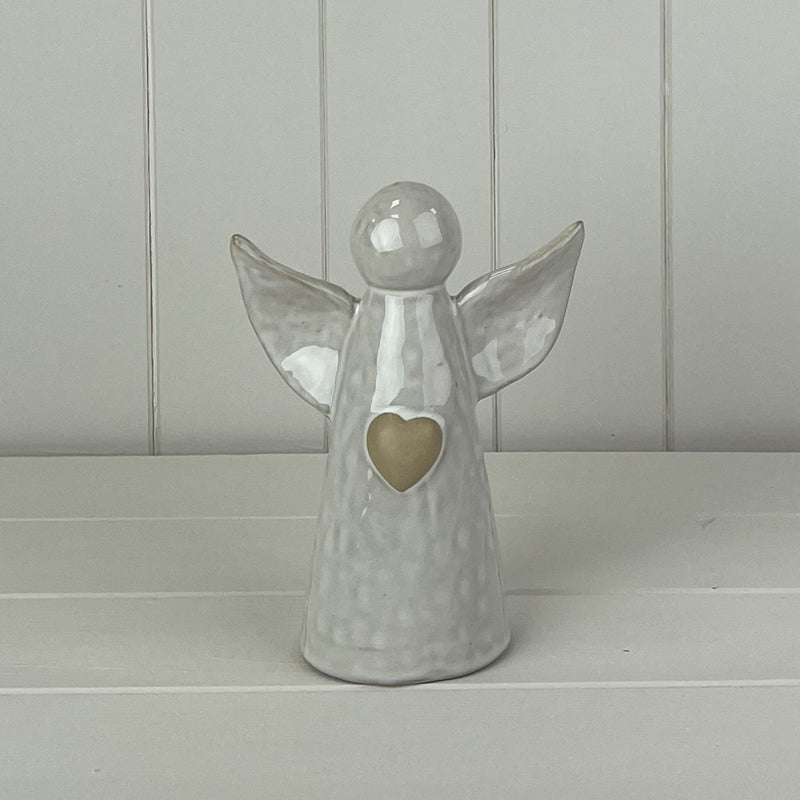 White Ceramic Angel Ornament
