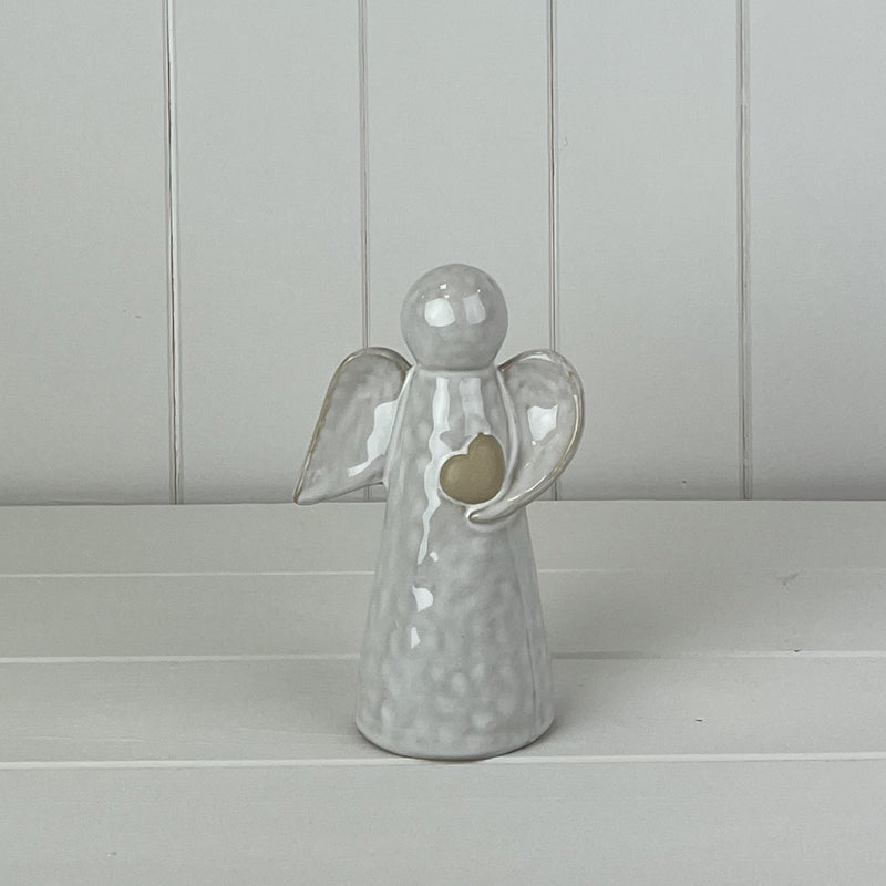 White Ceramic Angel Ornament