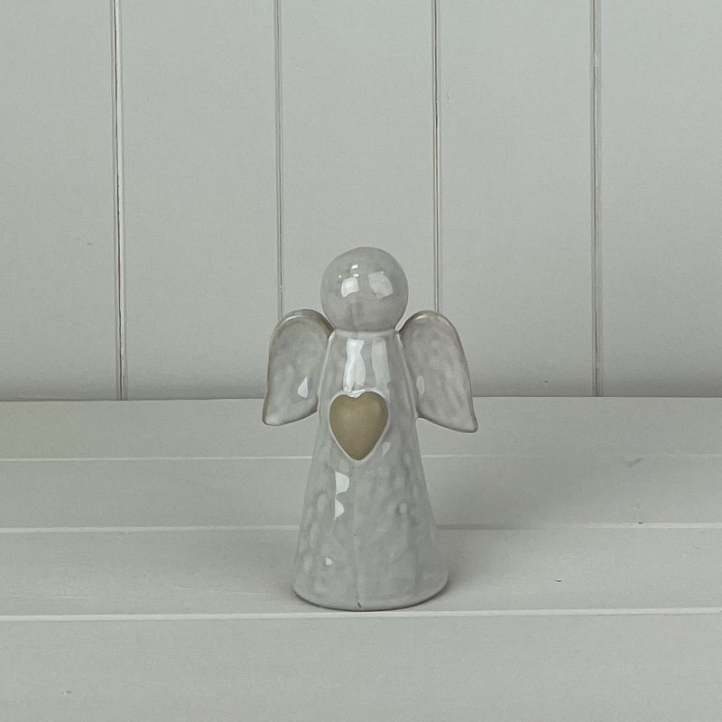 White Ceramic Angel Ornament