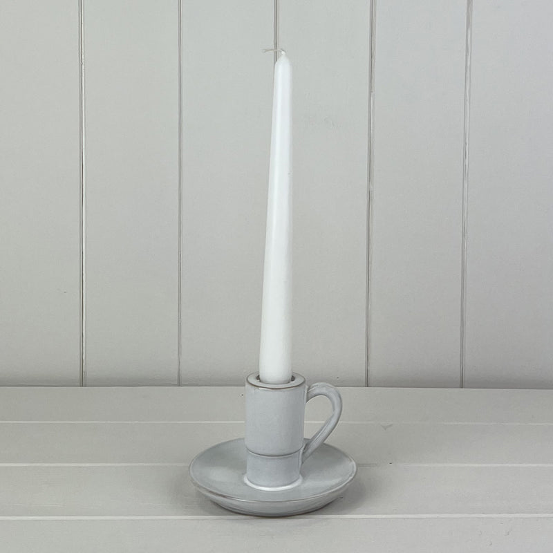White Ceramic Candle Holder