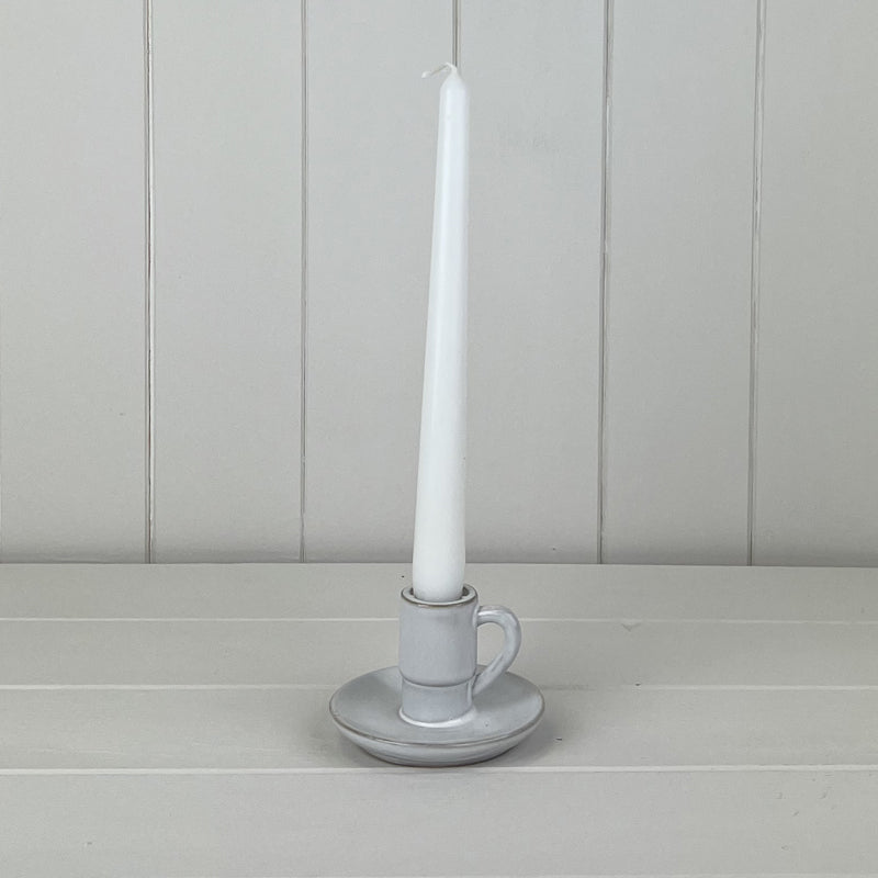 White Ceramic Candle Holder