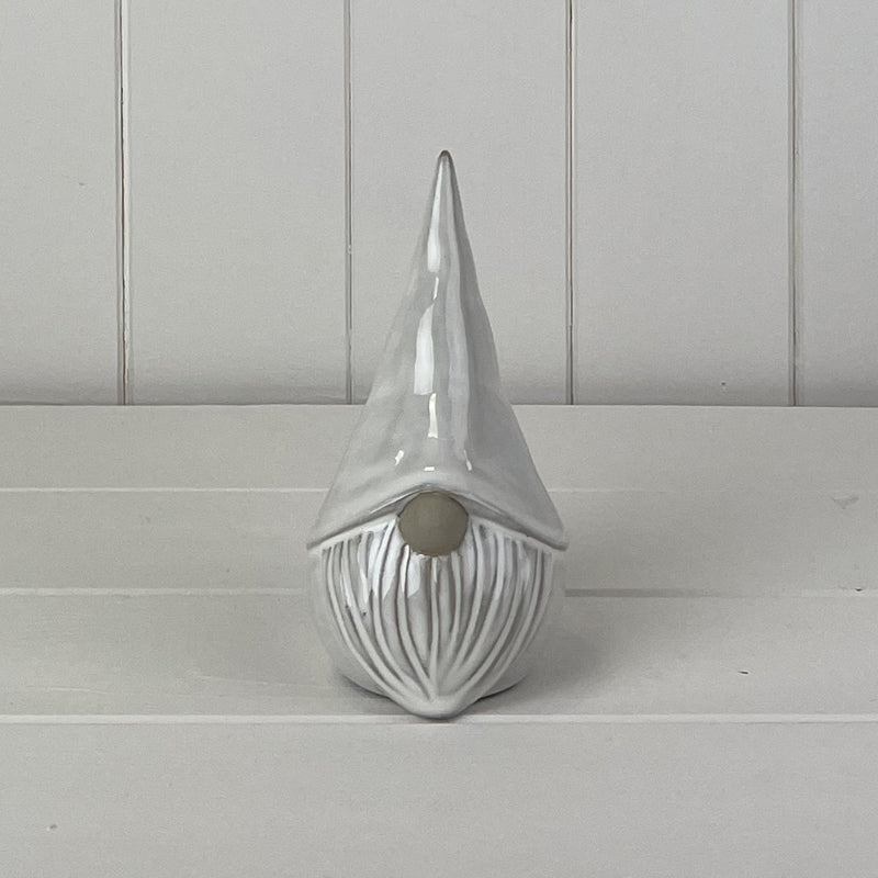 Glazed Ceramic Gonk Ornament With Textured Detail