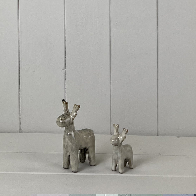 Beige Mottle Ceramic Reindeer