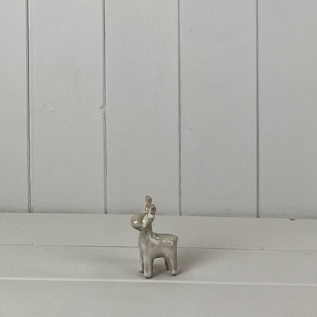 Beige Mottle Ceramic Reindeer