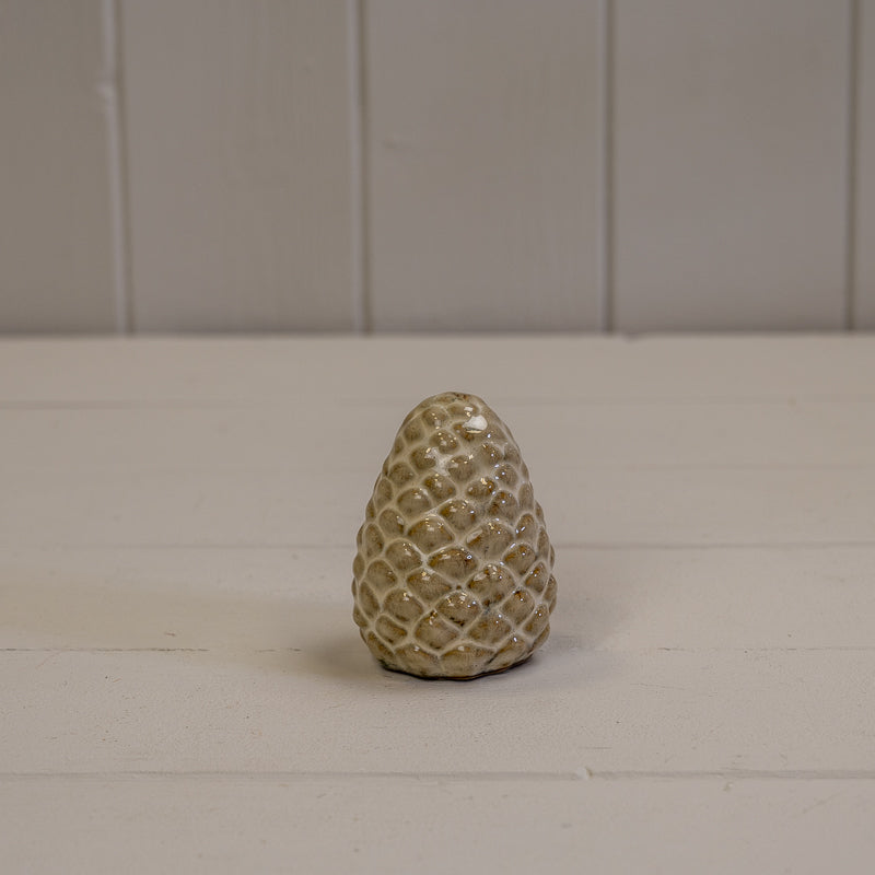 Beige Mottle Ceramic Pinecone