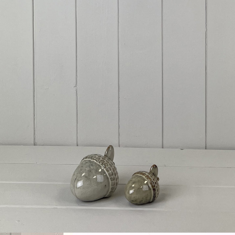 Beige Mottle Ceramic Acorn