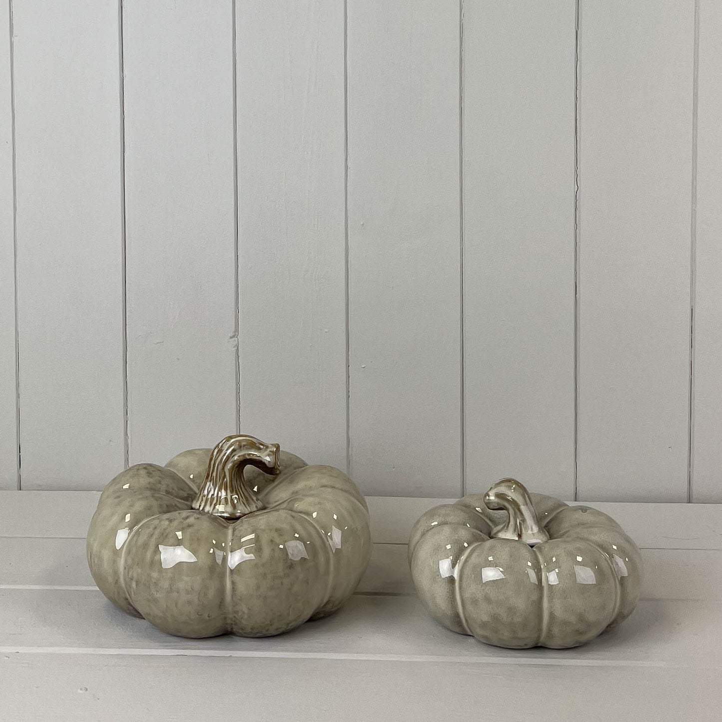 Beige Mottle Ceramic Pumpkin Collection