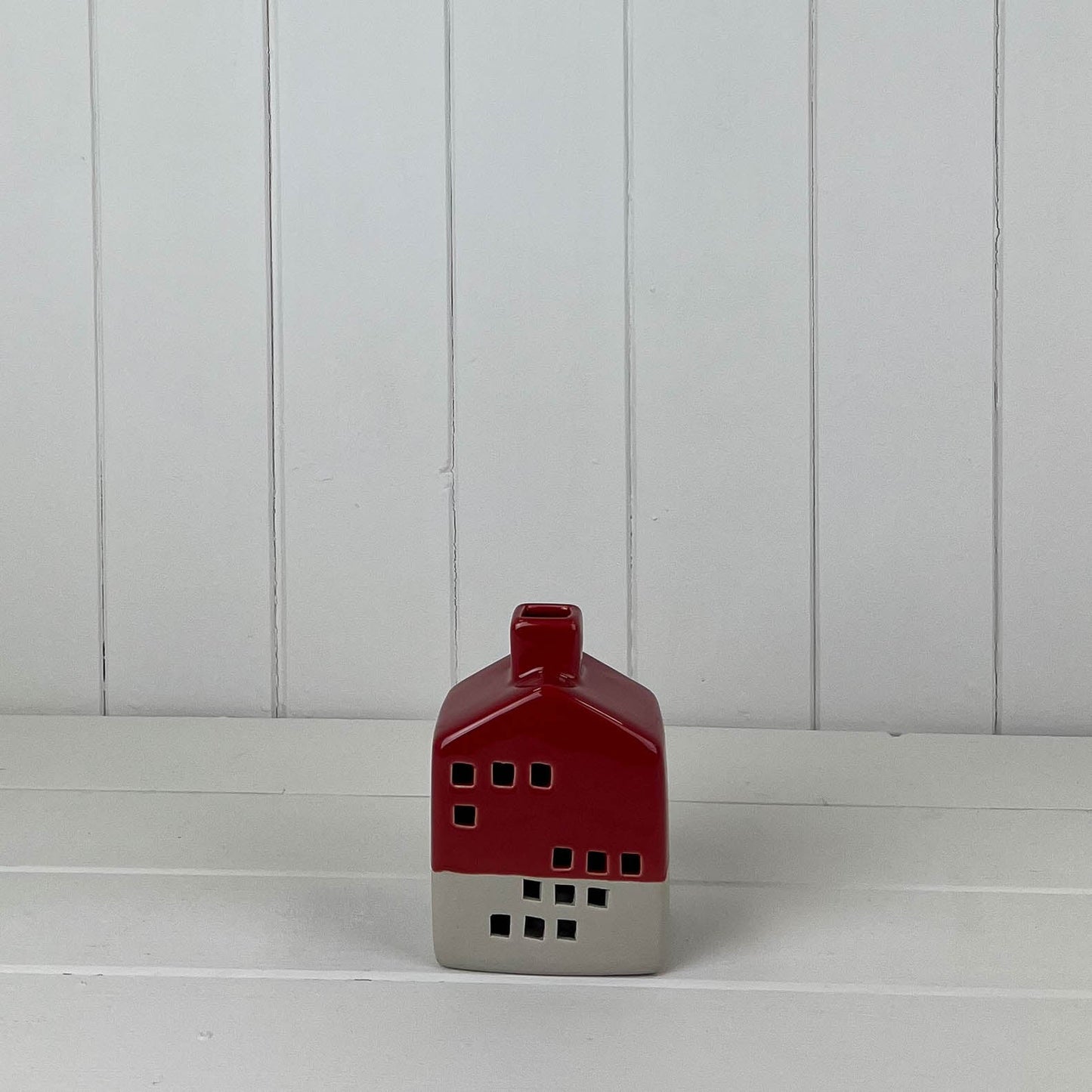 Red Ceramic House Decoration With LED