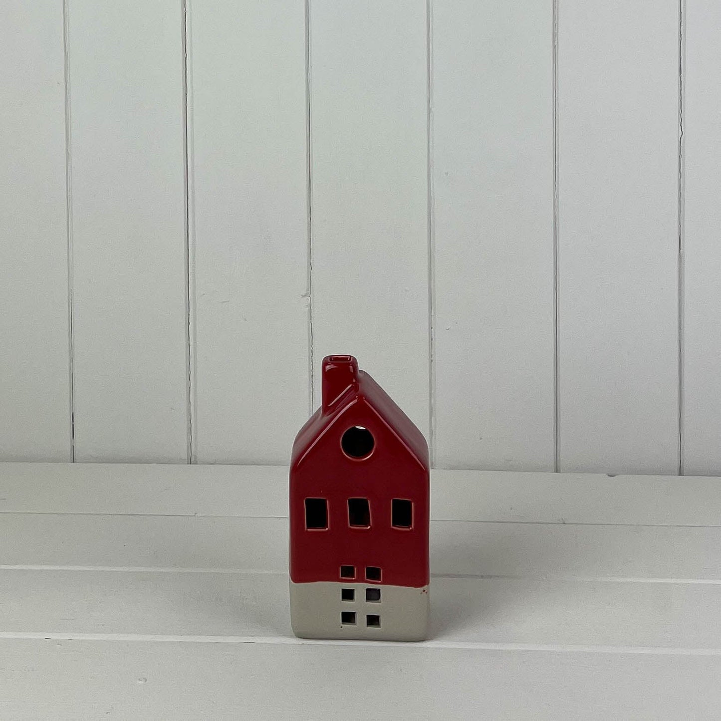 Red Ceramic House Decoration With LED