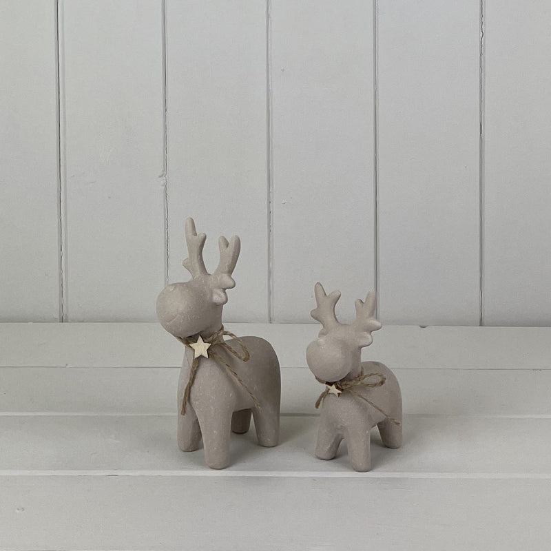 Sand Texture Effect Ceramic Reindeer Decoration