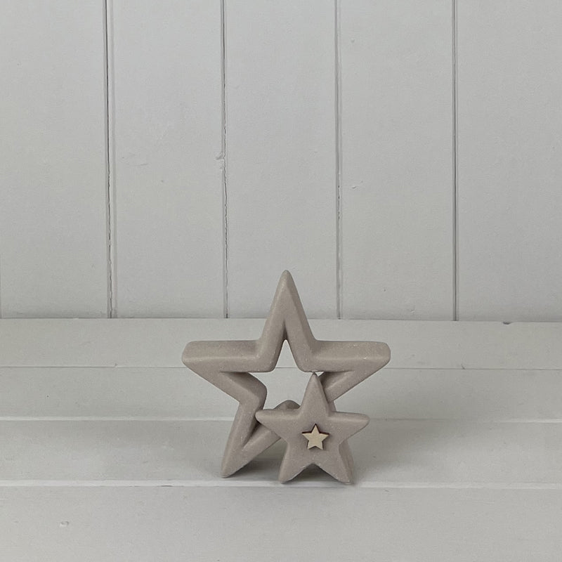 Sand Texture Effect Ceramic Star Decoration