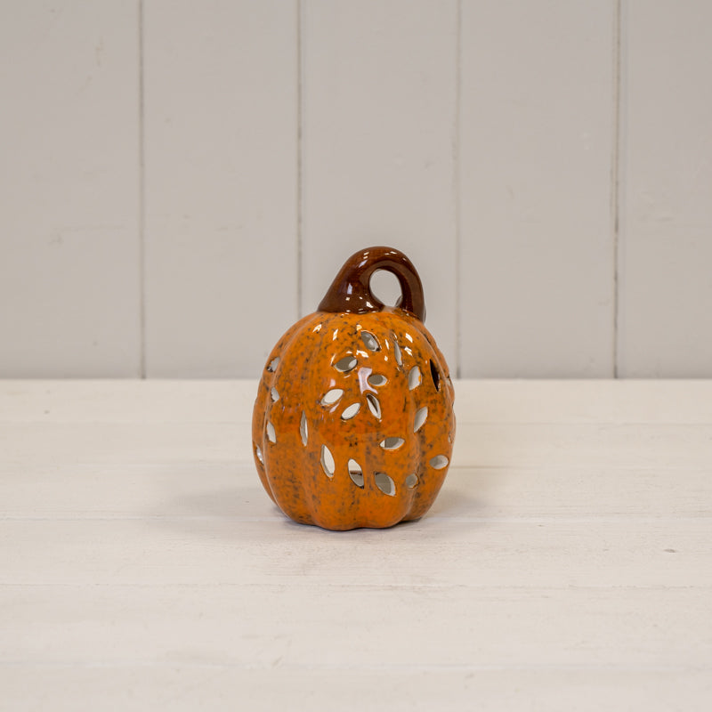 Brown Ceramic Pumpkin Tealight