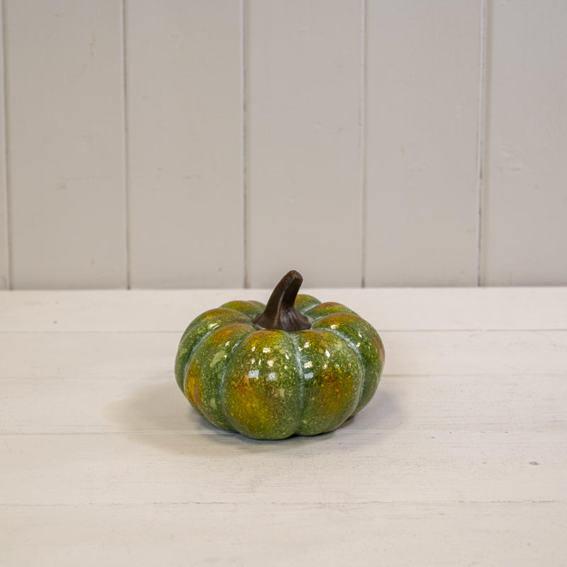 Green Ceramic Vintage Style Pumpkin
