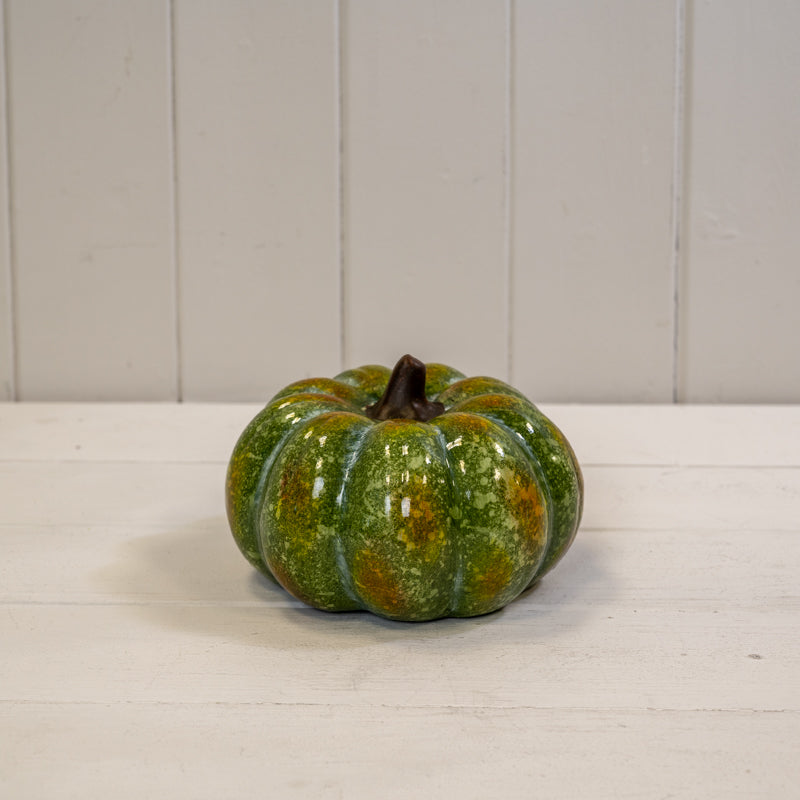 Green Ceramic Vintage Style Pumpkin
