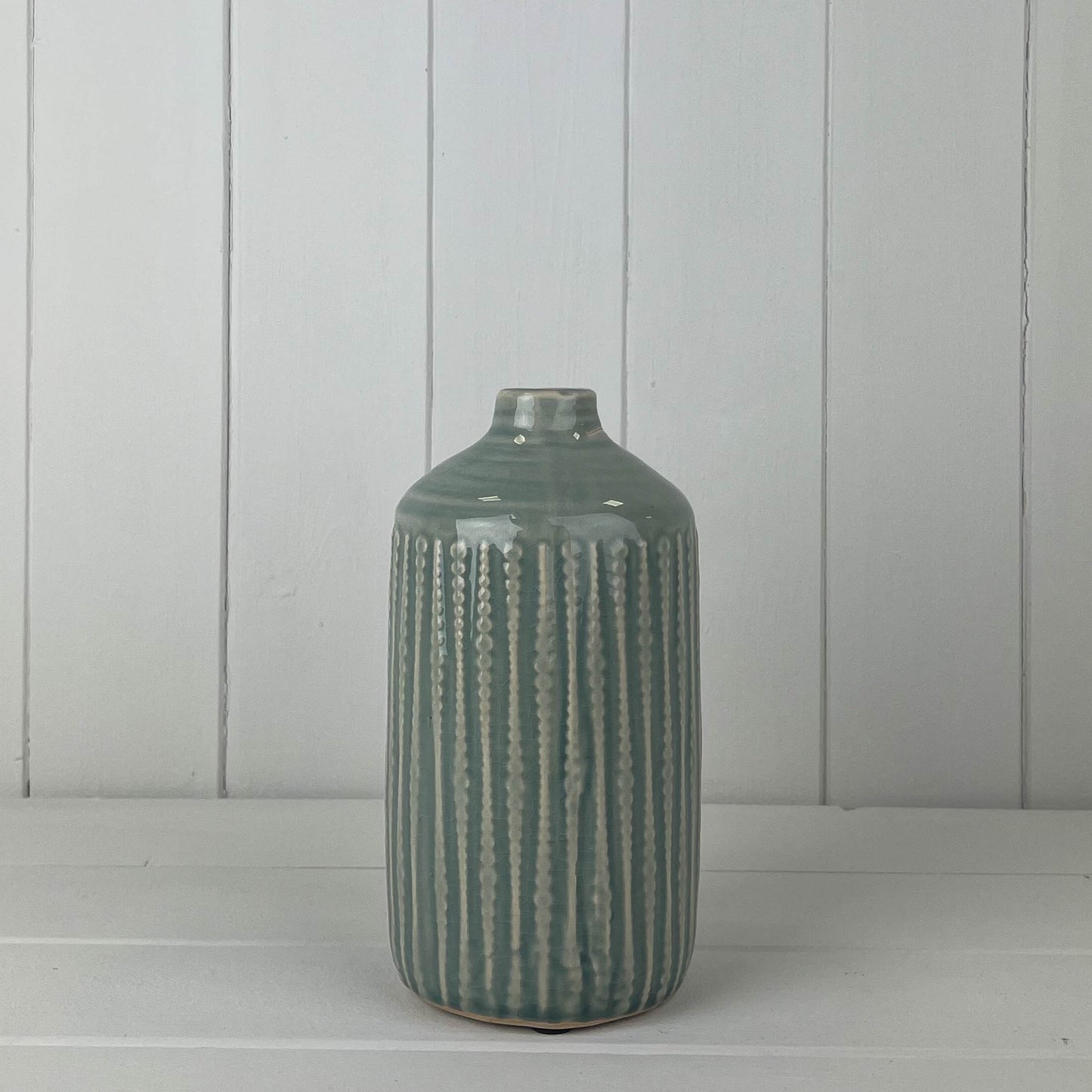 Ceramic Indented Flower Vase