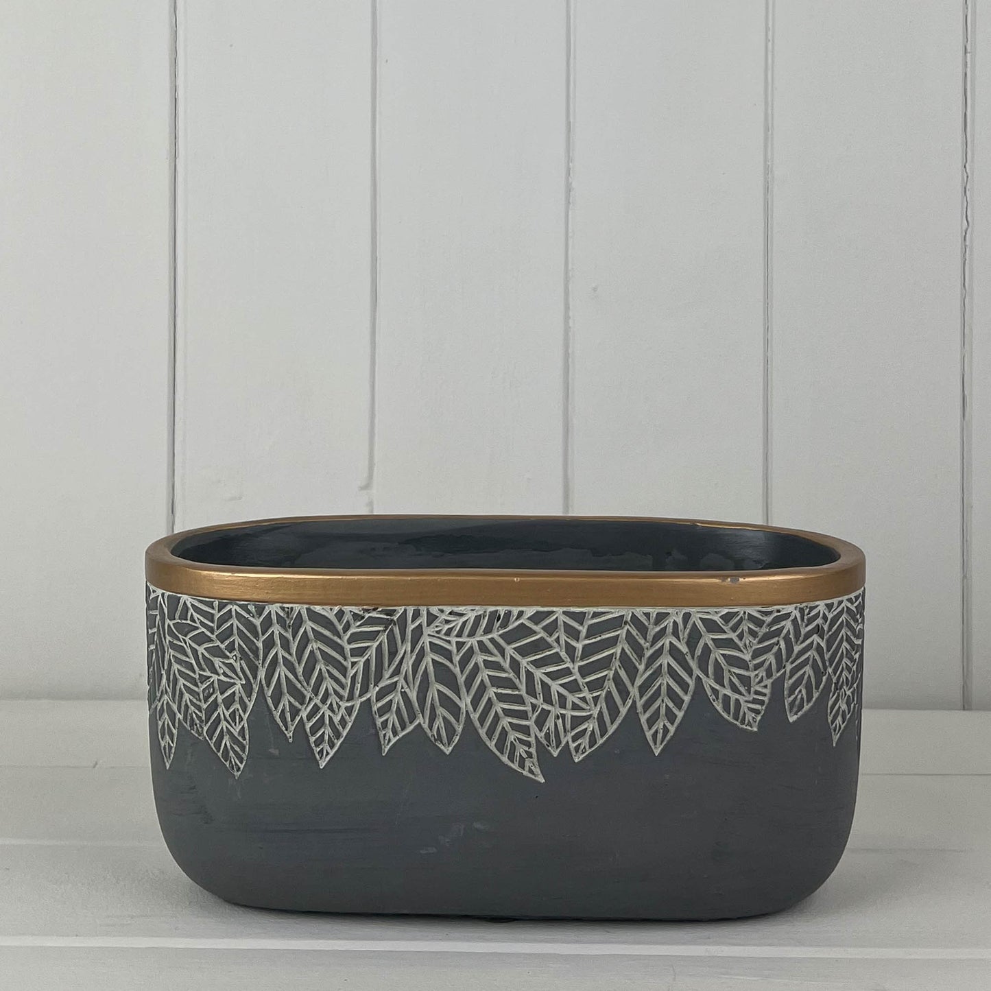 Leaf Cement Pot