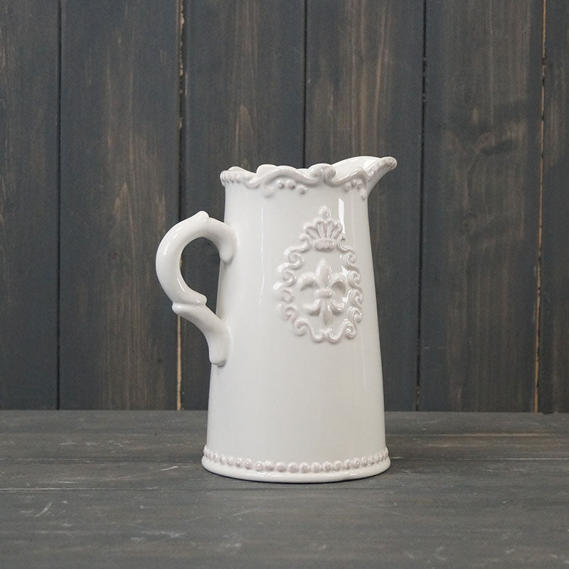White Fleur De Lis Ceramic Collection