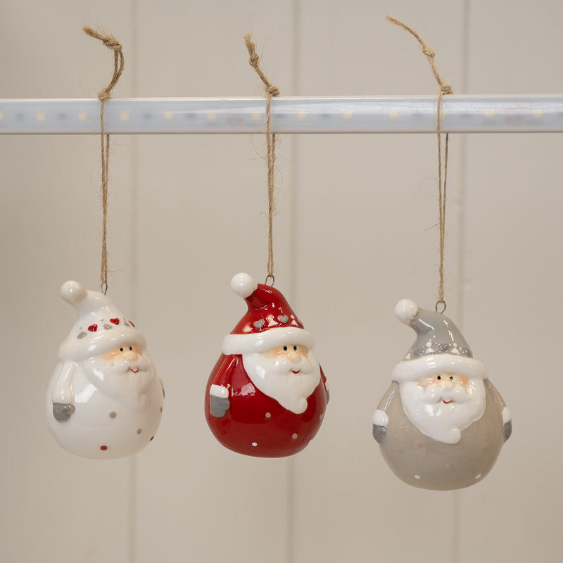 Festive Ceramic Bauble Set