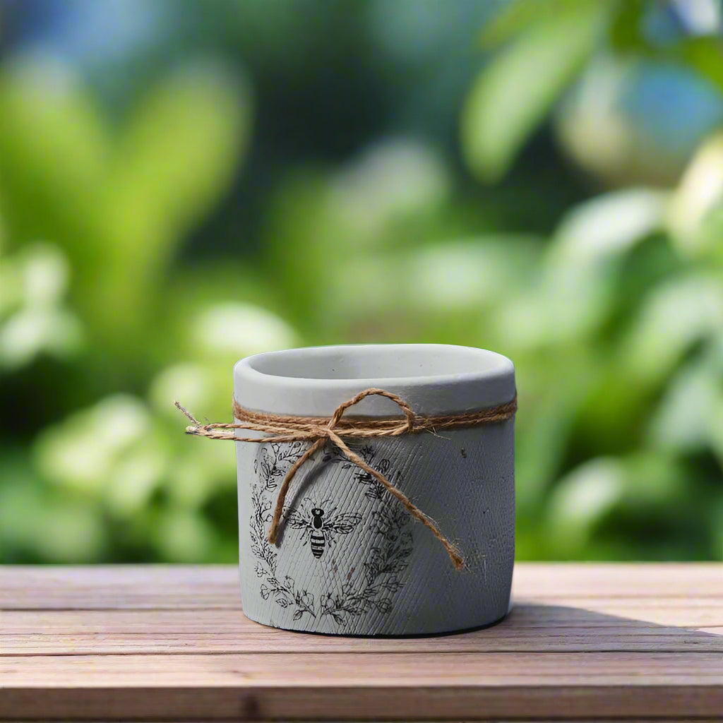 White Bee Pot