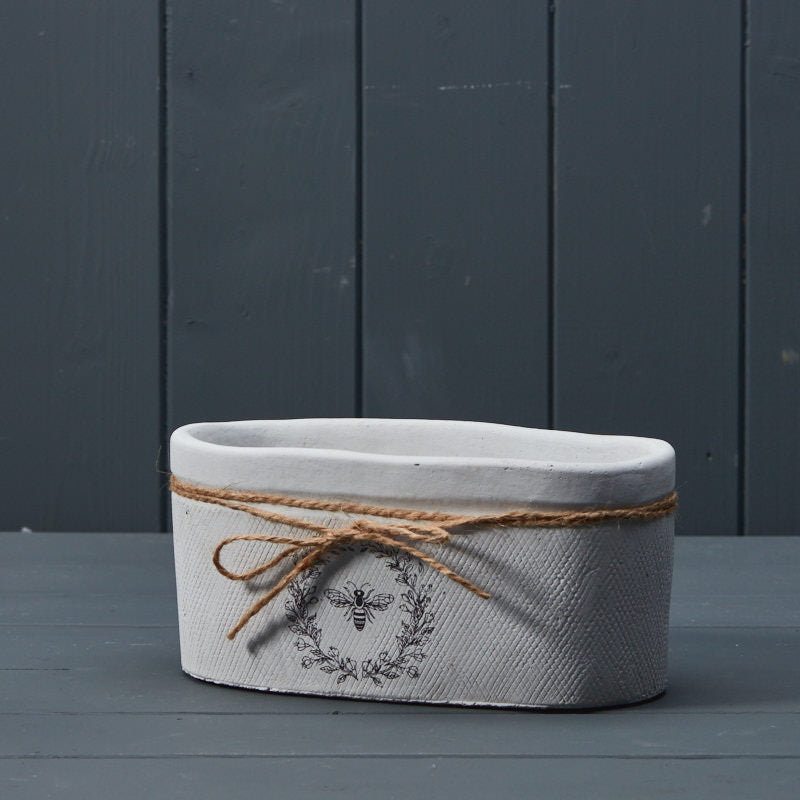 White Bee Pot